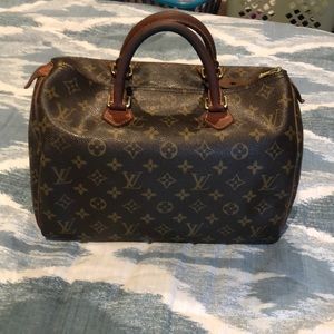 Louis Vuitton Speedy 30 w organizer dark patina